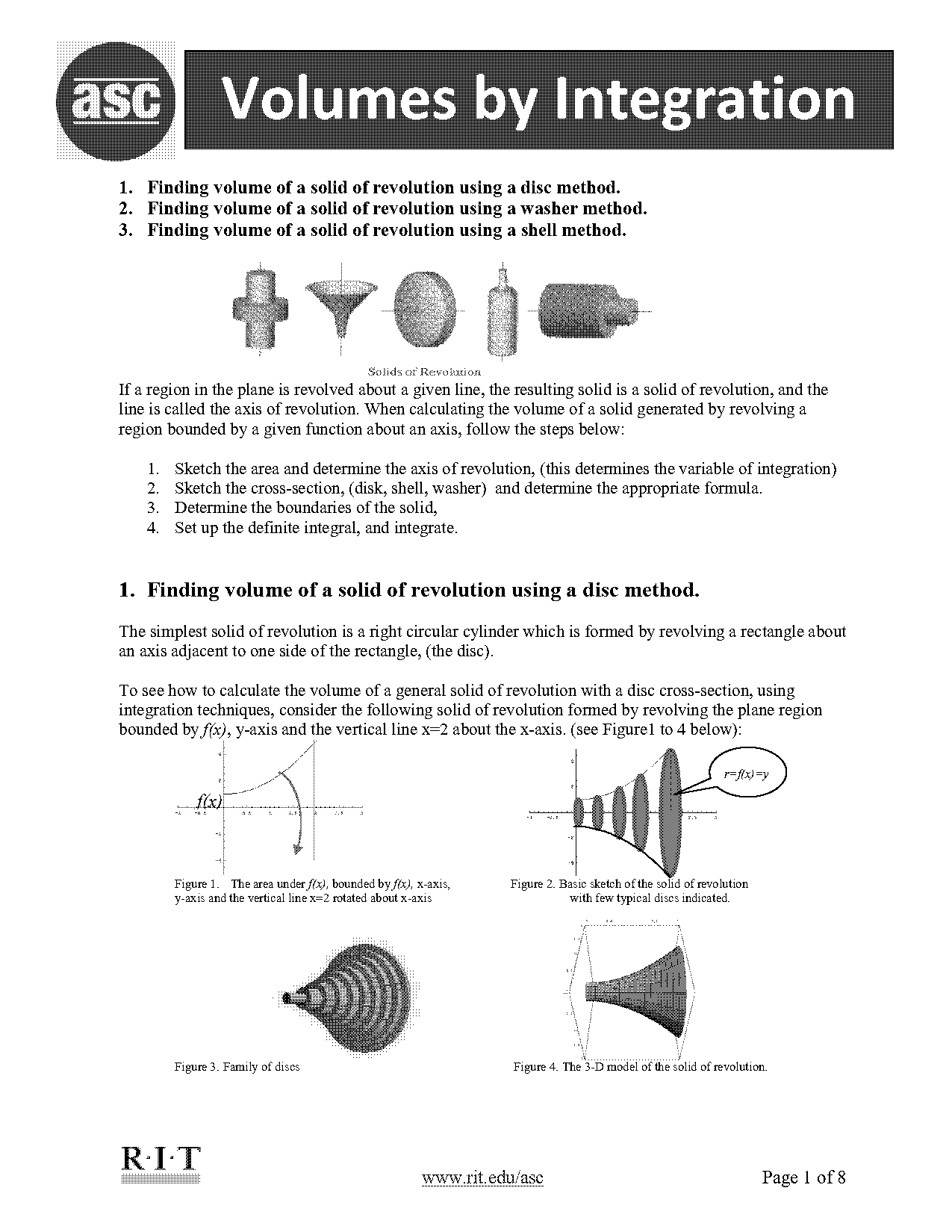 solving definite integral with geometry worksheet